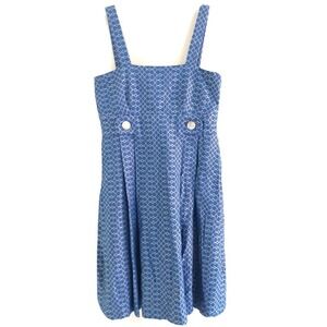 See by Chloe | Open Back Pleated Dress Womens Size 2 Blue Sleeveless